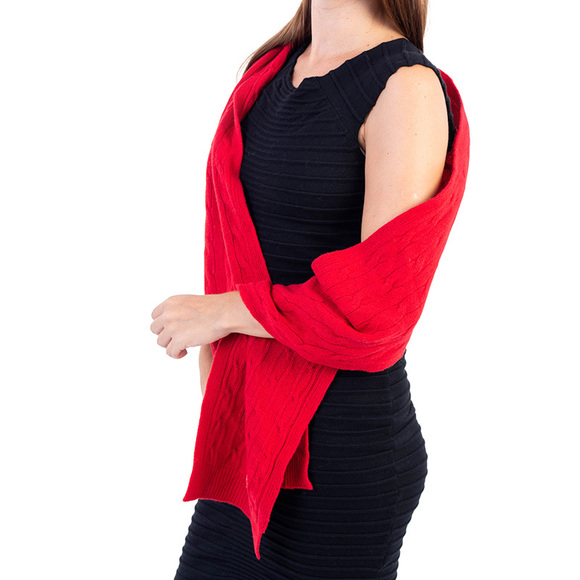 RALPH LAUREN RED SCARF | WOMENS - Picture 2 of 4